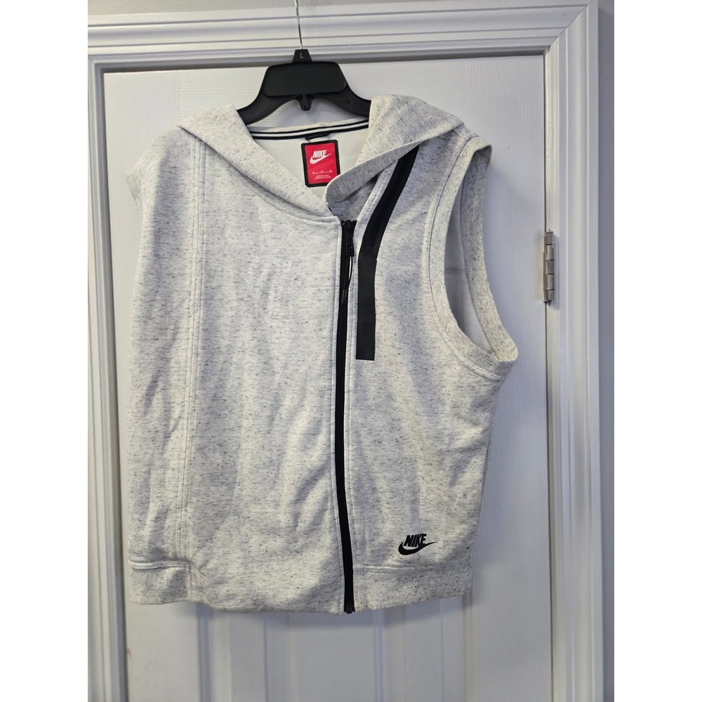 Nike Tech Fleece Sleeveless Full Zip Hoodie Vest Grey 689067-121 Mens XL